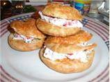 Cheese Puffs with Salsa Cream Filling