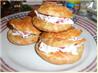 Cheese Puffs with Salsa Cream Filling. Recipe by Sharon123