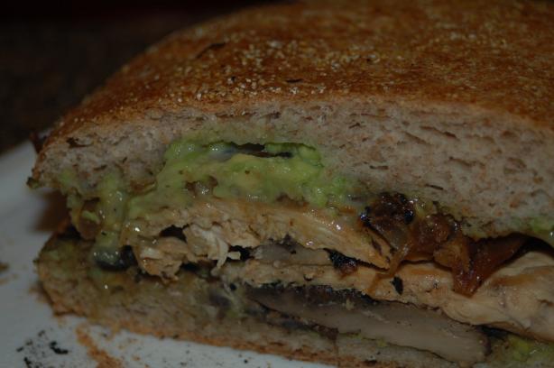Mushroom and Chicken Paninis With Avocado Mayo. Photo by Nancygirl