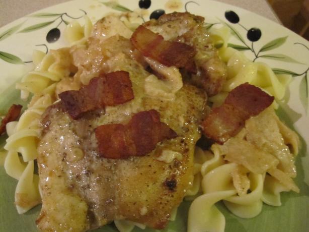 Chicken With Cream, Apples and Calvados. Photo by mary winecoff