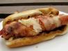 Grilled Bacon-Wrapped Stuffed Hot Dogs. Recipe by gailanng