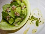Melon and Parma Ham Salad With Mint Dressing. Photo by Peachie Keene