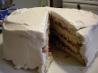 White Chocolate Layer Cake With Cranberry Filling. Recipe by Annacia