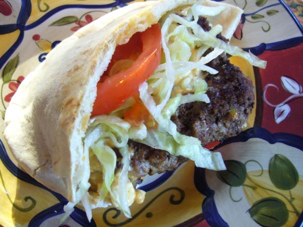 Greek-Style Burgers. Photo by cookiedog