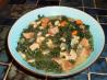 Meatball and Escarole Soup. Recipe by Debbwl