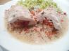 Ham Stuffed Chicken Breast on Savoury Rice. Recipe by Schemin Demon