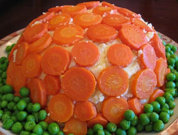 Baked Mashed Potatoes With a Carrot Shell. Photo by Kathy at Food.com