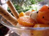Black Pepper-Cinnamon Honey With Fruit and Ice Cream