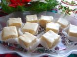White Christmas Holiday Eggnog Fudge