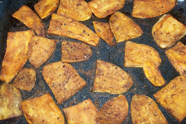 Indian-Spiced Sweet Potato Steak Fries. Photo by Jmommy209