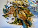 Green Beans With Mushrooms and Crisp Onion Crumbs