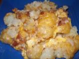 Cheesy Chicken, Bacon & Tater Tot Crock Pot Bake