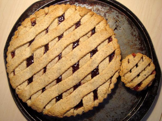 Martha Stewart's Linzer Tart With Lingonberry (Or Raspberry) Jam. Photo by lilsweetie