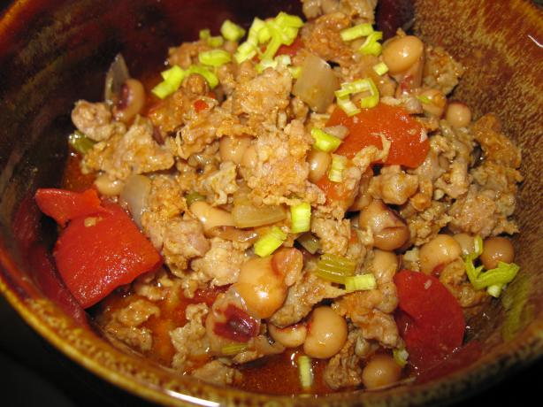 Pork and Black Eyed Pea Chili. Photo by threeovens