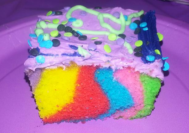 Vibrant Rainbow Cake. Photo by brit2169