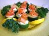 Little Smoked Salmon Cucumber Cups With Peppered Creme Fraiche