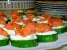 Little Smoked Salmon Cucumber Cups With Peppered Creme Fraiche
