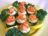 Little Smoked Salmon Cucumber Cups With Peppered Creme Fraiche