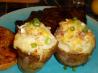 Roasted Garlic Twice-Baked Cheesy Potatoes. Recipe by Starrynews