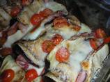 Easy Eggplant, Mozzarella & Ham Wraps