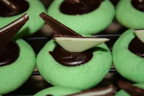 Kelly's Amazing Andes Mint Thumbprint Cookies. Photo by adkumata