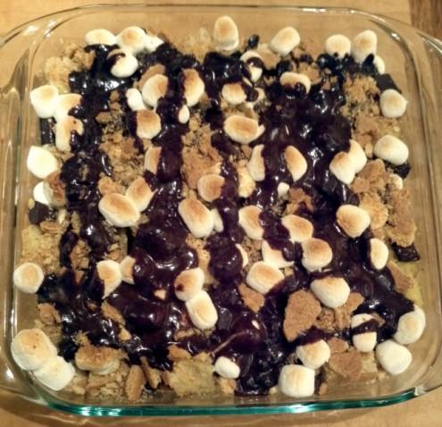 Campfire S'mores Bread Pudding. Photo by Greeny4444