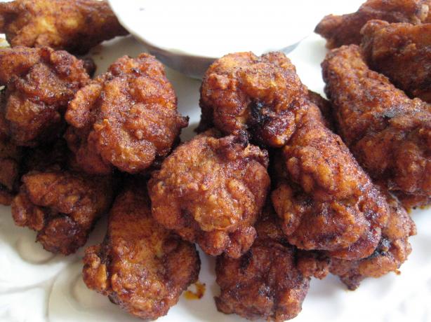 Bobby Flay's Hot Wings With Blue Cheese-Yogurt Sauce. Photo by gailanng