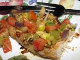 Vegetable Brushetta Pork Chops. Photo by Chef Luny