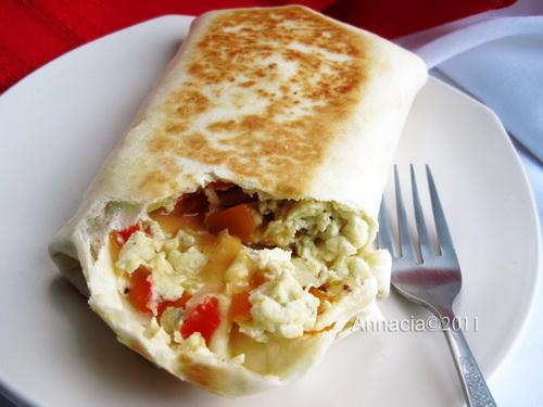Scrambled Egg Wrap. Photo by Annacia