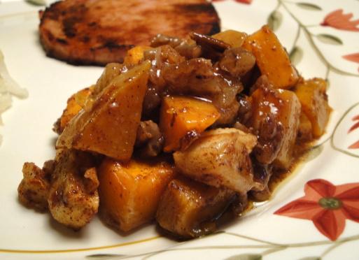 Honey Roasted Butternut Squash With Apples & Pecans. Photo by Debbwl