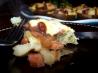 Potato Skins Filled With Ham, Baked Beans and Cheese. Recipe by Rita~