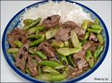 Sliced Beef With Black Beans & Chinese Broccoli on Rice