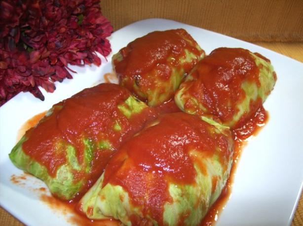 Creole Rice and Sausage Stuffed Cabbage Rolls. Photo by Chef shapeweaver &copy;