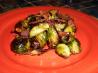 Roasted Brussels Sprouts With Bacon and Shallots. Recipe by Brenda Lanzilli