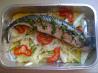 Baked Mackerel on a Vegetable Bed. Recipe by Jana Steinhagen