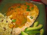 Salmon in Mango and Ginger Sauce
