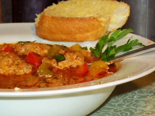 Tri-Colour Stuffed Pepper Soup. Photo by PleasantNancy
