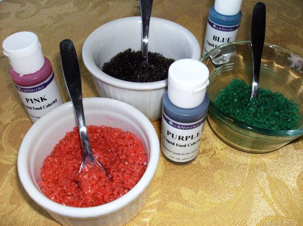 Colored Sanding Sugar for Cookie & Cupcake Decorating. Photo by mersaydees