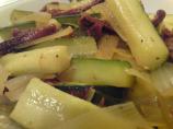 Zucchini/ Courgettes Sauteed With Sun-Dried Tomatoes. Photo by Shuzbud