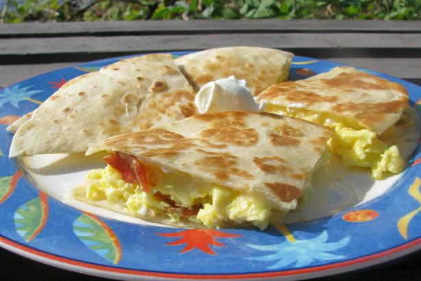 Bacon and Egg Quesadillas. Photo by lazyme