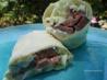 Roast Beef and Blue Cheese Wraps. Recipe by Debbwl