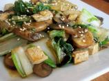 Stir-Fried Shitake Mushrooms With Tofu and Bok Choy