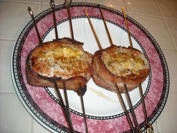 Bacon Wrapped Stuffed Pork Chop. Photo by Mitch E.