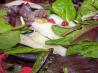 Spinach and Pear Salad With Pomegranate Dressing. Recipe by Peachie Keene