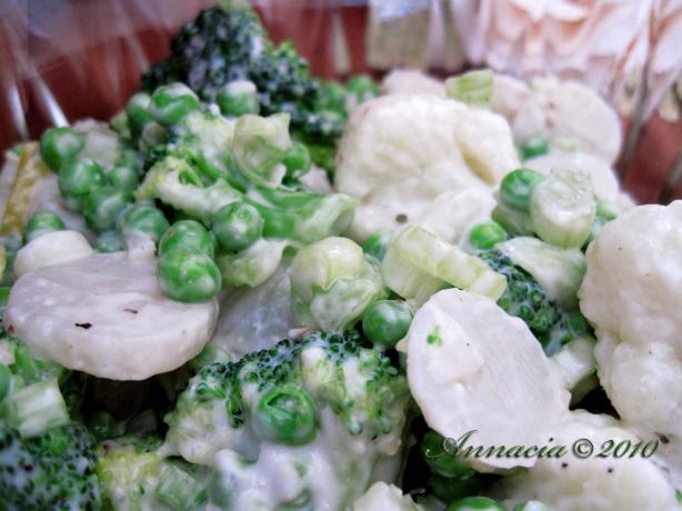 Broccoli Cauliflower Salad. Photo by Annacia
