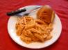 Creamy Basil & Red Pepper Pasta. Photo by sureshanko
