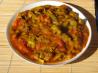 Aubergine and Mushroom Curry. Recipe by Brian Holley