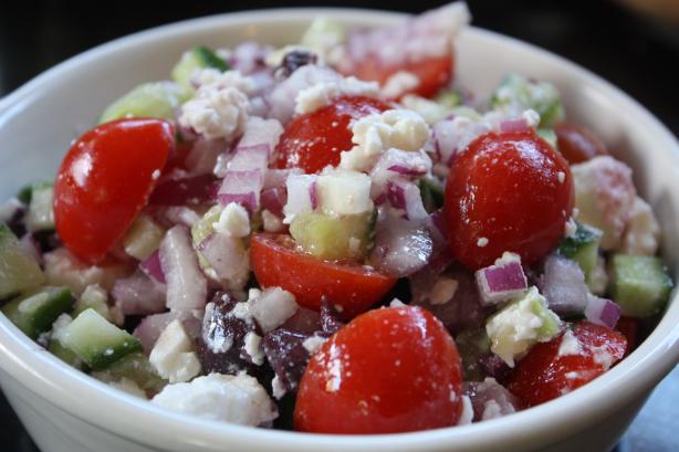 Greek Inspired Salad. Photo by Leggy Peggy