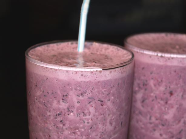 Blueberry Cherry Cheesecake Smoothie. Photo by **Jubes**