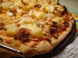 Leftover BBQ Pulled Pork (Or Shredded Chicken) Pizza W/Pineapple